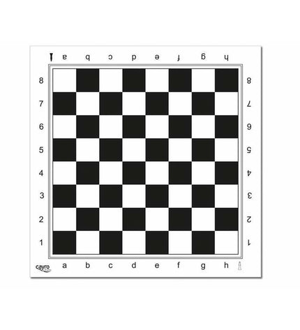 Cayro T-90/2 plastic chess set with black and white pieces on a wooden chessboard, suitable for playing chess games.