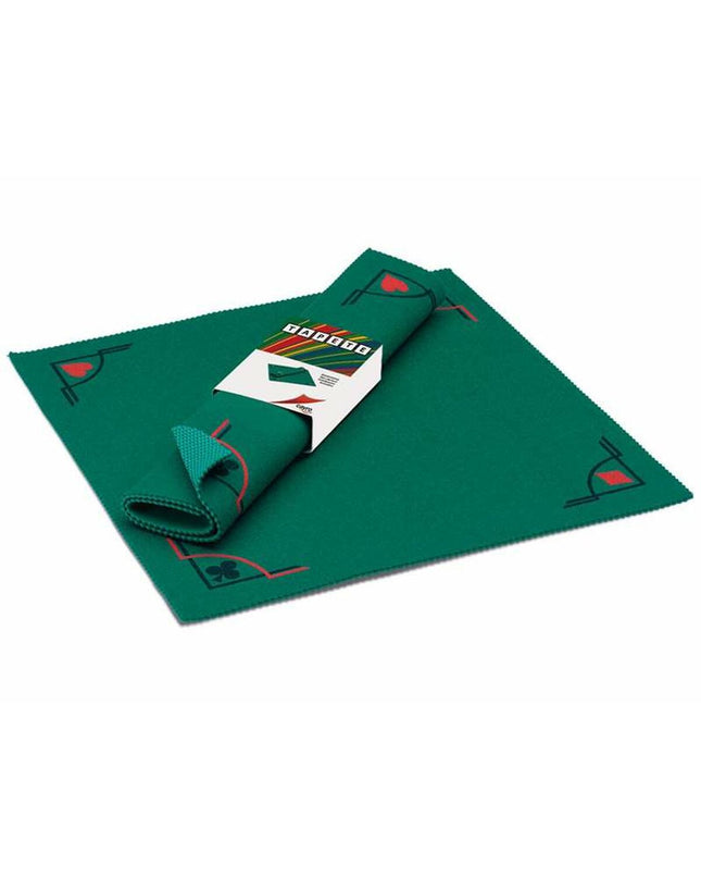 Green Cayro tablecloth, 50x50 cm, made of durable material, perfect for playing games or as a decorative table cover.