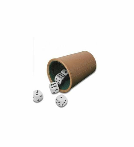Cayro poker dice cup with set of colorful dice for playing games and gambling fun, part of Cayro's toys and games collection.