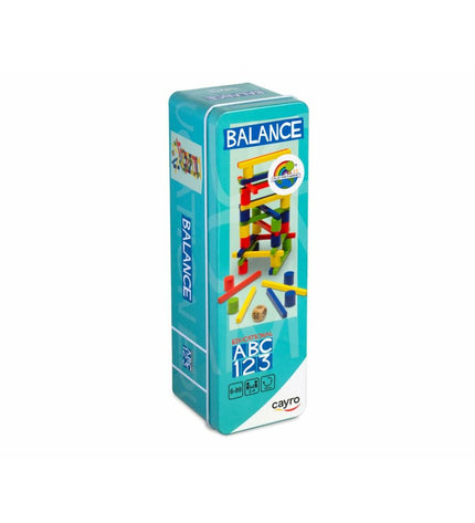 Cayro Balance agility game with 48 colorful wooden pieces, designed for fun and skill development in toys and games category.