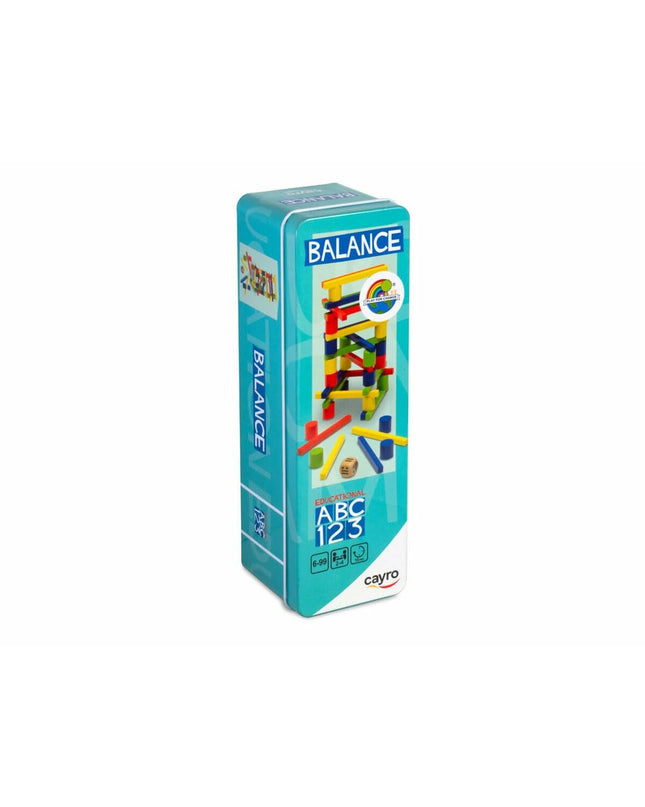 Cayro Balance agility game with 48 colorful wooden pieces, designed for fun and skill development in toys and games category.