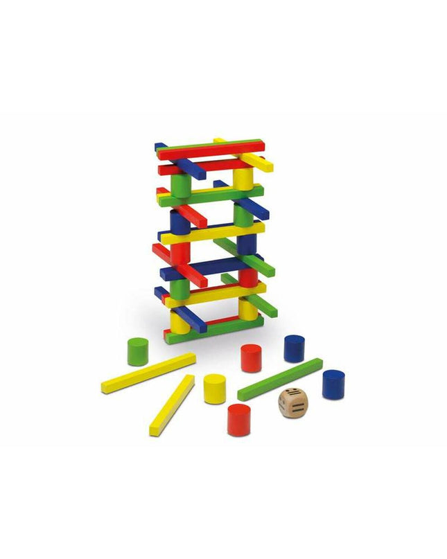 Cayro Balance agility game with 48 colorful wooden pieces, designed for fun and skill development in children's toys and games.