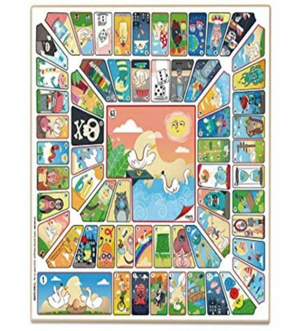 Cayro Parchis en Oca game board, 40x40 cm, colorful plastic board with game pieces for family board game fun.