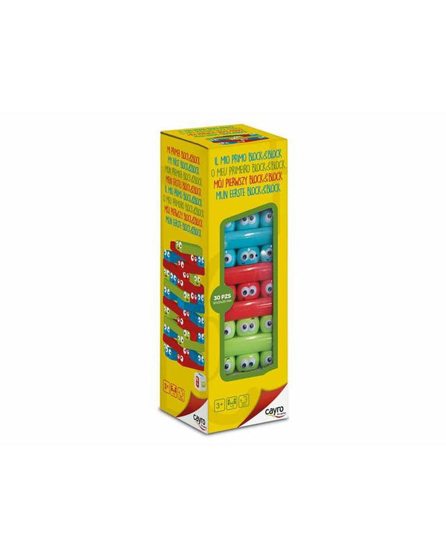Cayro Block & Block agility game with colorful wooden blocks for kids' fun and coordination.