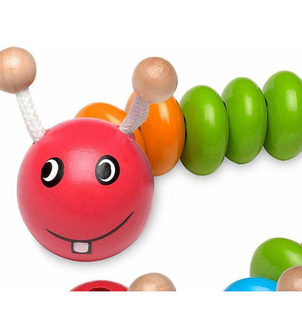 Colorful Cayro Bugsy wooden baby puzzle with animal-shaped pieces for young children, featuring bright, engaging design.