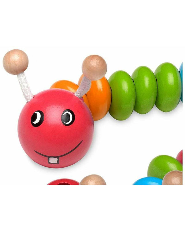Colorful Cayro Bugsy wooden baby puzzle with animal-shaped pieces for young children, featuring bright, engaging design.
