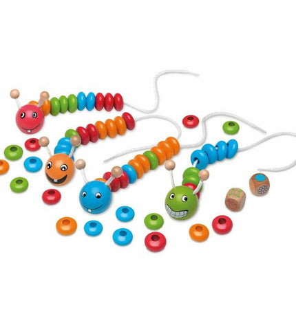 Cayro Bugsy wooden baby puzzle with colorful animal pieces, designed for young children to promote early development.