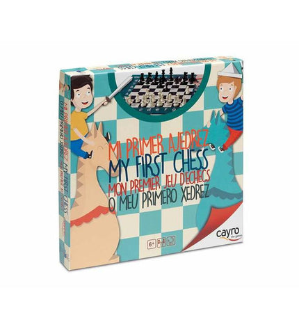 Cayro My First Chess set, colorful children's chess game with easy-to-move pieces, suitable for beginners and young players.