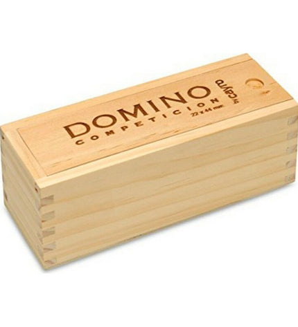 Cayro Domino Competition set featuring 250 wooden domino tiles for competitive play and educational fun.