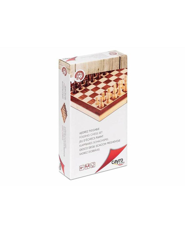 Cayro chess set with wooden pieces and board, designed for strategic gameplay and family fun, part of Cayro's game collection.