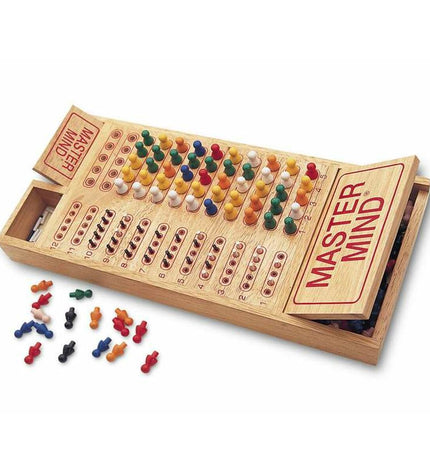 Cayro Master Mind board game in a 36x17x4.5 cm box, featuring colorful game pieces and a classic logic puzzle design.