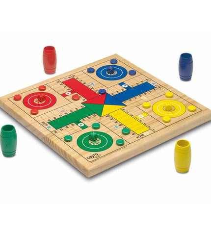 Cayro Parchis en Oca game board with colorful game pieces for family fun and classic board game entertainment.