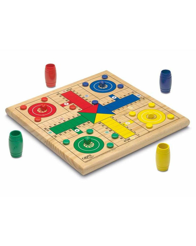 Cayro Parchis en Oca game board with colorful game pieces for family fun and classic board game entertainment.
