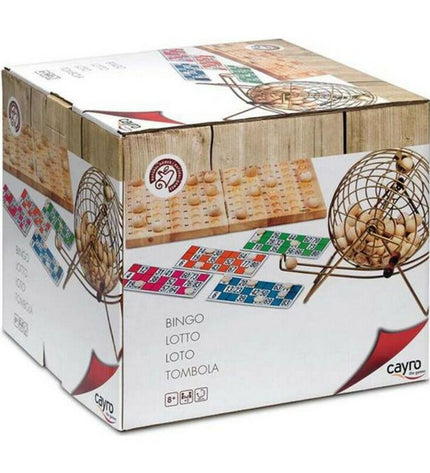 Cayro Bingo Cayro 635 Hout wooden game set with colorful bingo balls and cards for family fun and entertainment