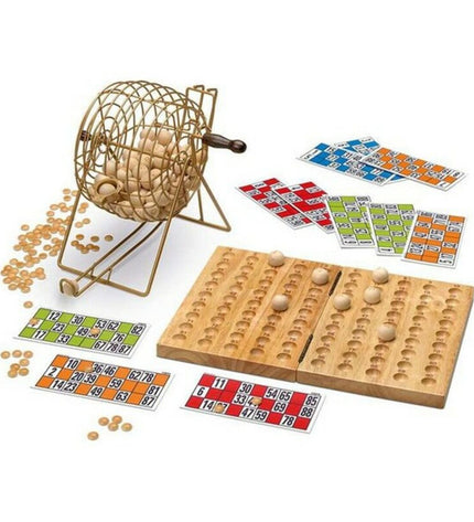 Cayro Bingo Cayro 635 wooden game set with bingo balls and accessories for fun family game nights