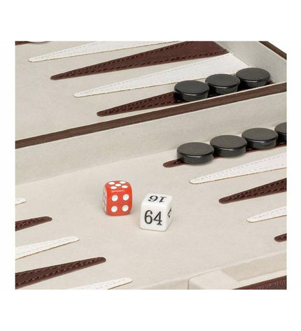 Cayro backgammon set with game board, checkers, and dice, designed for fun and strategic gameplay.