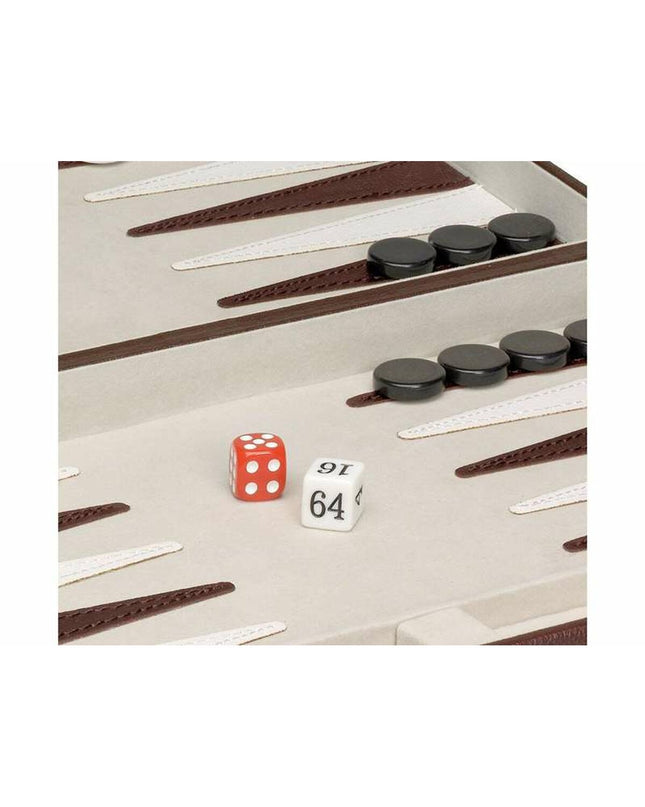 Cayro backgammon set with game board, checkers, and dice, designed for fun and strategic gameplay.