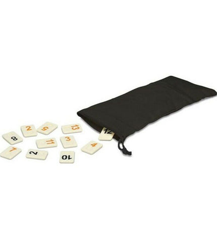 Cayro Rummi game set with colorful tiles and playing tray, suitable for family game nights and fun with friends.
