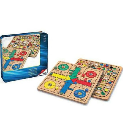 Cayro Parchis en Oca game board for children, featuring colorful paths and game pieces, in a playful design.
