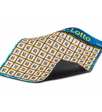 Cayro Bingo game set with colorful numbered balls and playing cards for children and family fun.