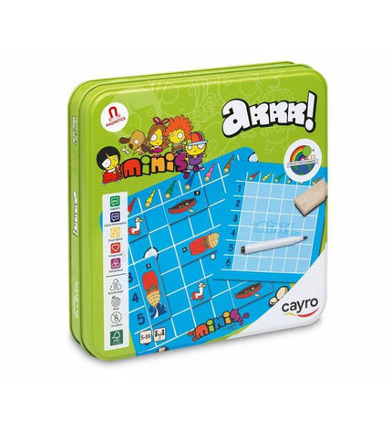 Cayro Arrr! educational game for children, 19x19x3.5 cm, featuring 8 colorful game pieces for kids' fun and learning.