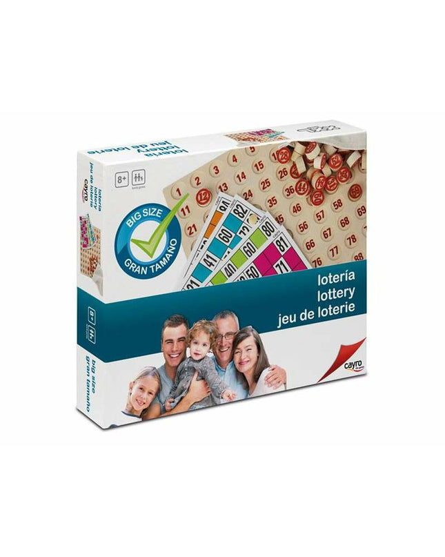 Cayro Bingo game set with colorful bingo cards and tokens, perfect for family or social game nights.