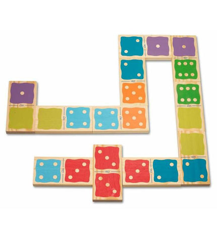 Cayro Domino set with black and white tiles, perfect for family games and tabletop fun, featuring classic domino game pieces.