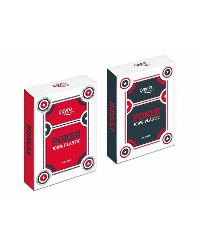 Set of 55 Cayro Poker playing cards, colorful playing card deck, ideal for games and card tricks.