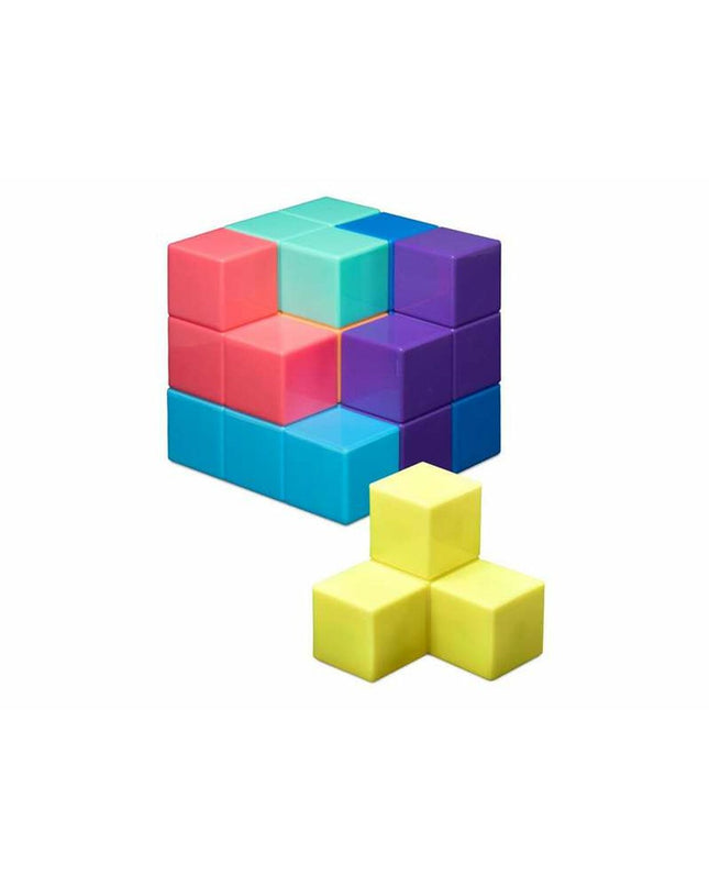 Cayro board game with colorful game pieces and cards, designed for family and kids' gameplay, laid out on a table.