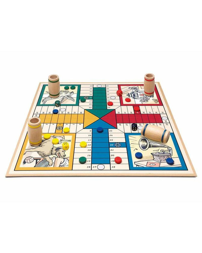 Cayro Parchis board game with colorful game pieces and dice for family fun and strategic play