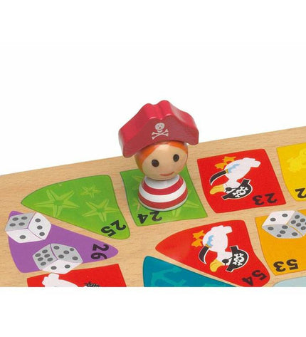 Cayro Parchis en Oca game board, 29x29 cm, featuring colorful spaces and game pieces for fun family play.