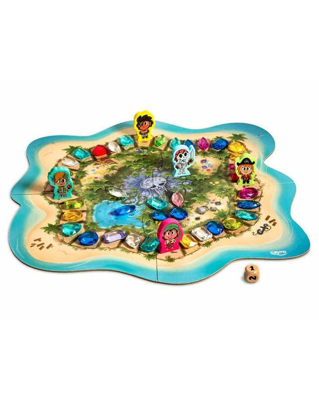 Cayro Pesky Island board game with colorful game pieces and island-themed components for family fun and strategic play.