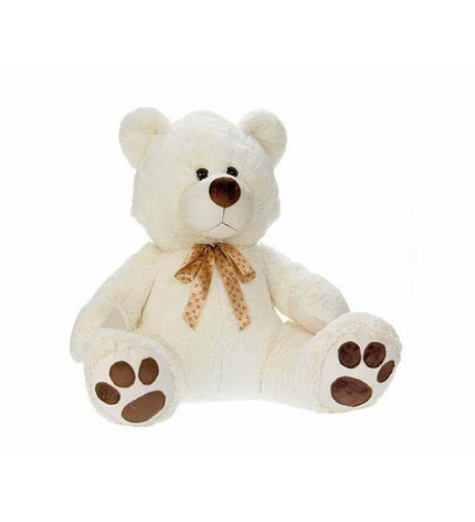 Beige plush teddy bear toy from Artesanía Beatriz, soft stuffed animal for children, perfect for cuddling or play.