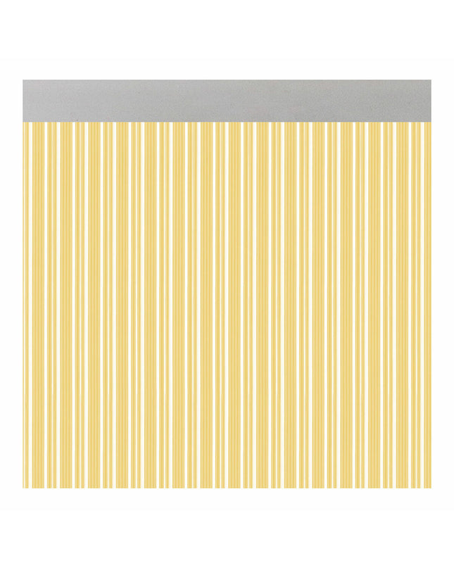Yellow transparent PVC and aluminum outdoor door curtain by Acudam, 90x210 cm, for garden decoration and outdoor privacy.