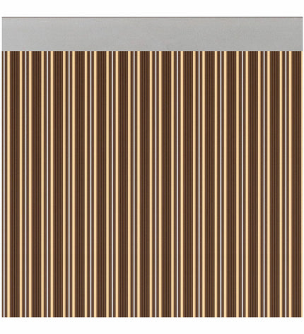 Acudam Ferrara outdoor curtain in brown and ivory PVC aluminum, 90 x 210 cm, suitable for garden decor and privacy.