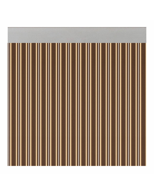 Acudam Ferrara outdoor curtain in brown and ivory PVC aluminum, 90 x 210 cm, suitable for garden decor and privacy.