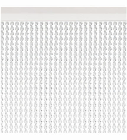Acudam Malta outdoor door curtain with crystal accents, PVC and aluminum, measuring 90x210 cm for garden decoration.