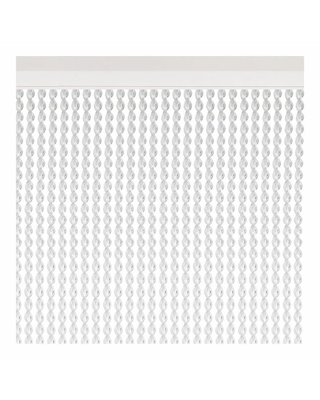 Acudam Malta outdoor door curtain with crystal accents, PVC and aluminum, measuring 90x210 cm for garden decoration.