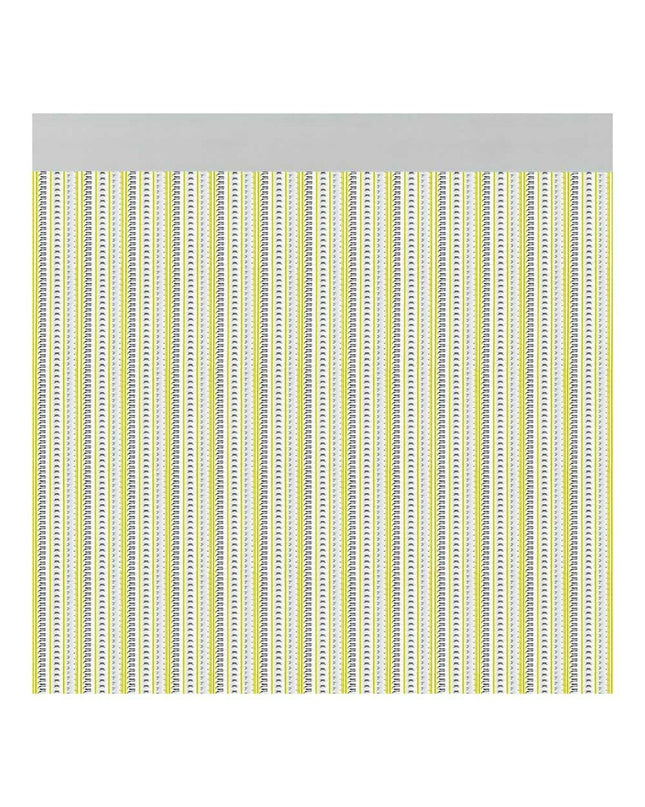 Yellow outdoor PVC and aluminum garden door by Acudam, 90x210 cm, with decorative design for outdoor use.