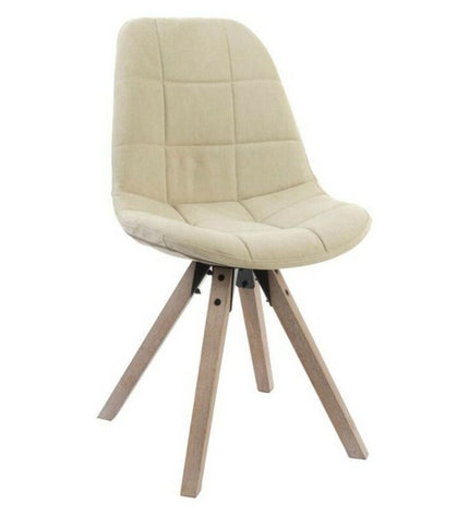 Beige multicolour kitchen chair by DKD Home Decor, measuring 47 x 55 x 85 cm, with a stylish upholstered seat and wooden legs.