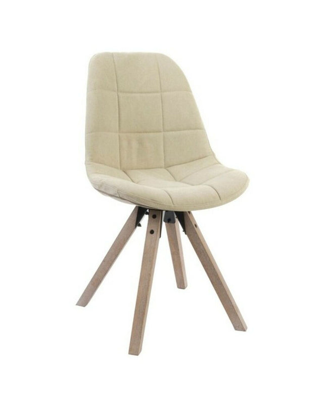 Beige multicolour kitchen chair by DKD Home Decor, measuring 47 x 55 x 85 cm, with a stylish upholstered seat and wooden legs.