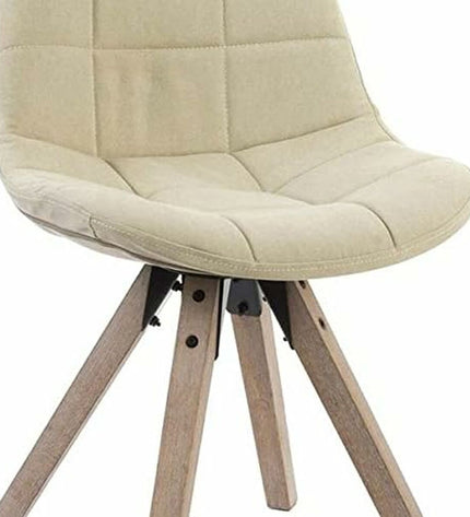 Beige multicolour kitchen chair from DKD Home Decor with metal legs, measuring 47x55x85 cm, suitable for dining areas.