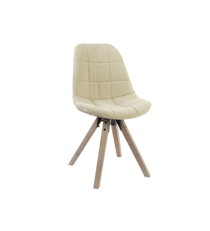 Beige and multicolour kitchen chair by DKD Home Decor with a wooden frame, measuring 47x55x85 cm, suitable for dining or kitchen.