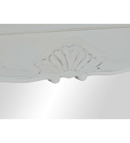 Round DKD Home Decor wall mirror with natural wood frame, 105x64 cm, ideal for home decor and interior design.