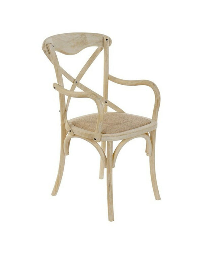 Colorful DKD Home Decor kitchen chair with white frame, measuring 55x57x92 cm, featuring multicolored upholstery for home and cooking spaces.