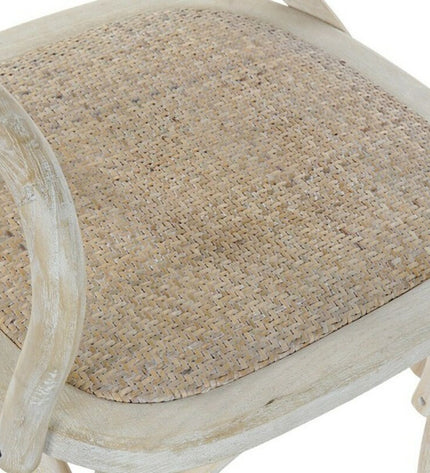 DKD Home Decor kitchen chair in multicolour with white finish, measuring 55x57x92 cm, featuring a modern design and comfortable seating.