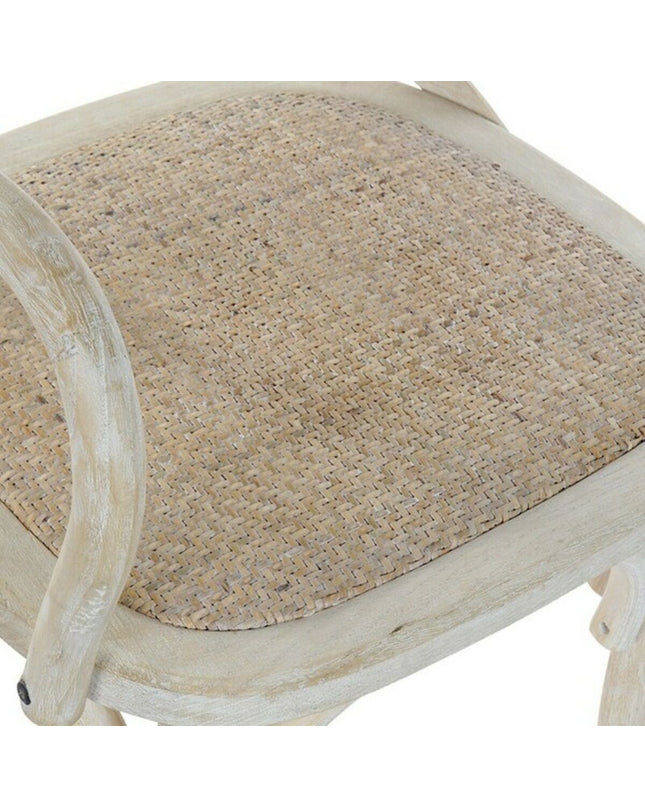 DKD Home Decor kitchen chair in multicolour with white finish, measuring 55x57x92 cm, featuring a modern design and comfortable seating.