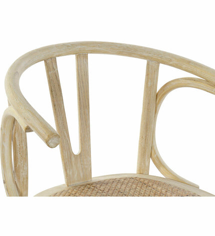 White kitchen chair by DKD Home Decor, measuring 56x50x76 cm, with a modern design and cushioned seat.