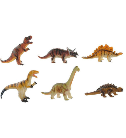 Set of six soft dinosaur toys from DKD Home Decor, measuring 29x15x21 cm, suitable for play and decorative display.