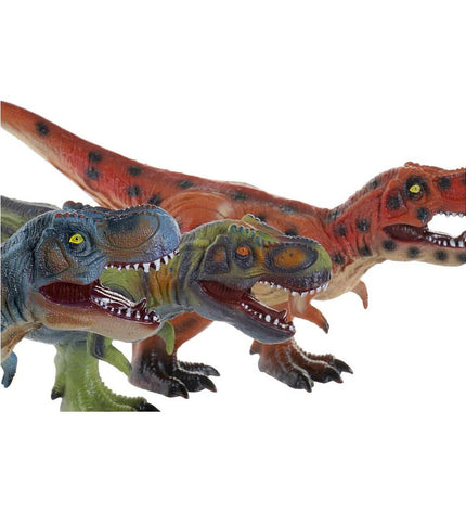 Set of three soft dinosaur toys from DKD Home Decor, colorful plush figures for children, measuring 60 x 17 x 28 cm.